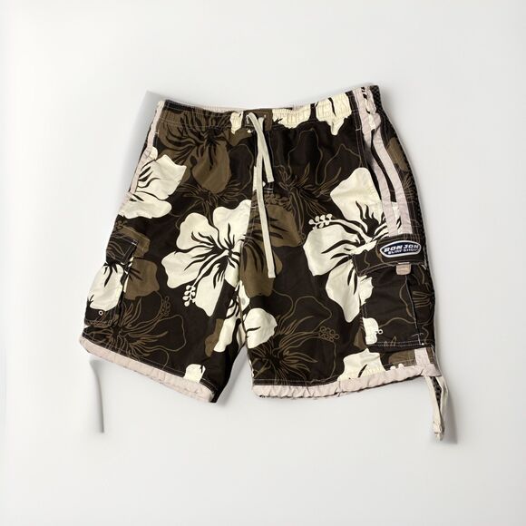 Ron Jon Surf Shop Mens Size Medium ‎ Multi Floral Lined Swim Trunks Shorts - Picture 1 of 8